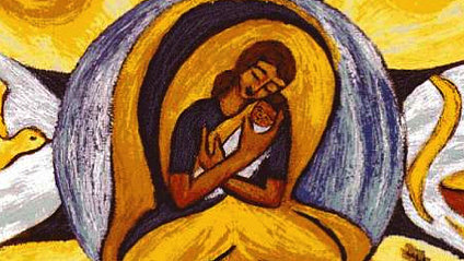 Gem&auml;lde von Maria mit dem Jesuskind