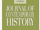 Ein Cover einer Fachzeitschrift mit dem Titel "Journal of Contemporary History". Das Cover ist olivgrün und zeigt den Zeitschriftentitel in weißer Schrift. Darunter befindet sich ein Hinweis auf die aktuelle Ausgabe (Oktober 2020) und Informationen zu den Inhalten. Ein kleines Logo einer Waage ist ebenfalls auf dem Cover zu sehen.