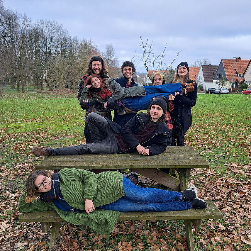 Ein Foto der Fachschaftsvertretenden; A photo of the student council representatives.