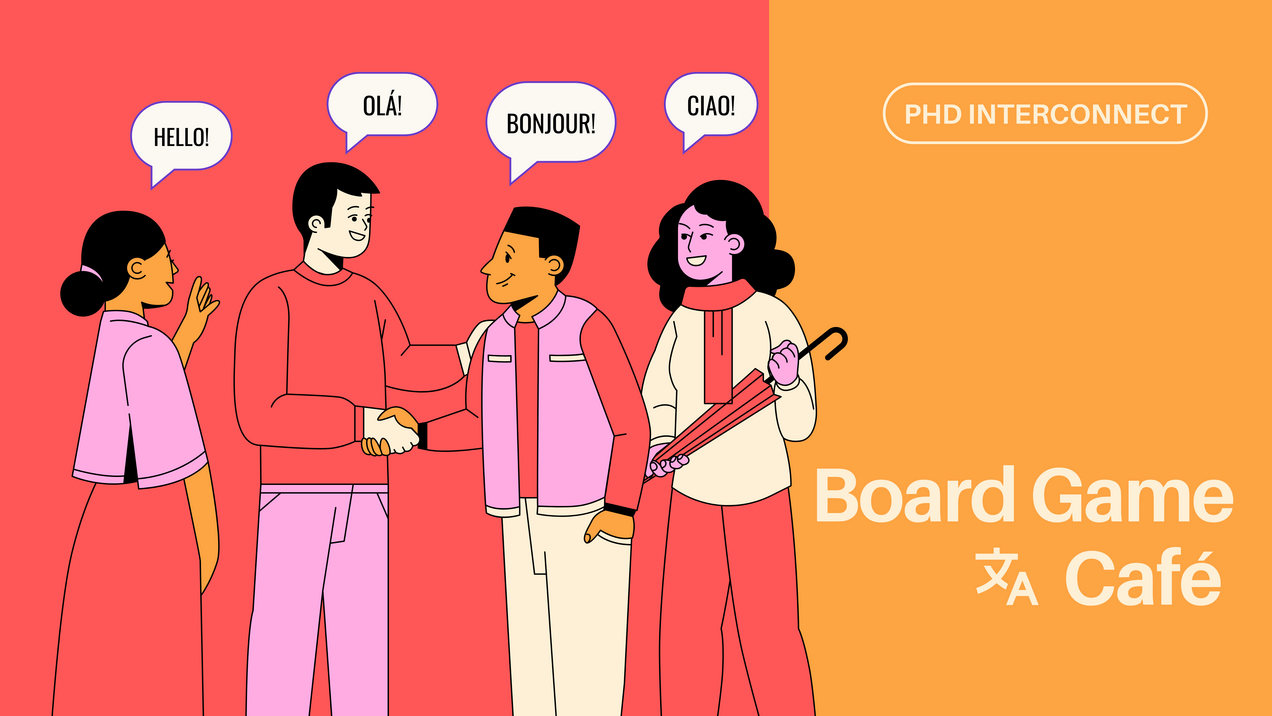 Das grafische Bild zeigt verschiedene Personen, die sich begr&uuml;&szlig;en und in verschiedenen Sprachen "Hallo" sagen.