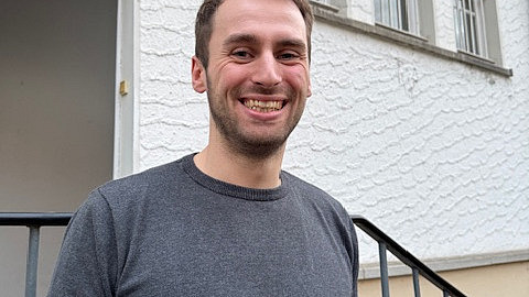 Kevin Teimer nach seiner Disputation.