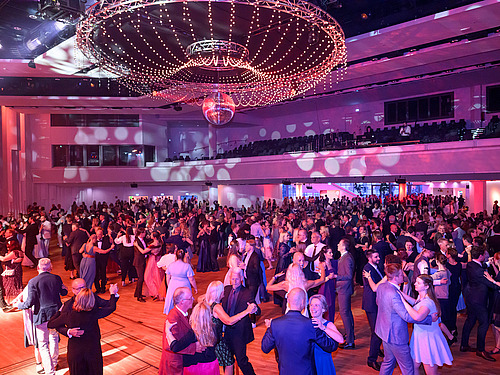 view of the crowded dance floor
