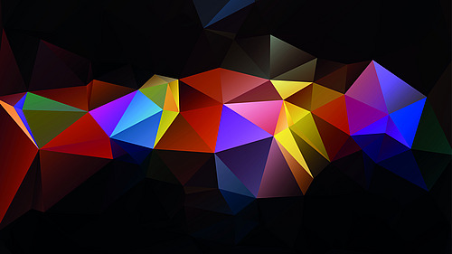 Colorful wave-shaped graphic