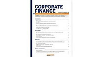 Titelseite der Zeitschrift Corporate Finance