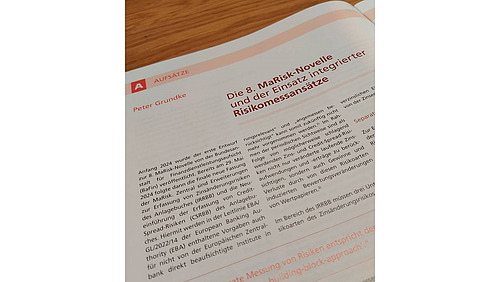 Ausschnitt der ersten Seite des Aufsatzes aus der "Zeitschrift für das gesamte Kreditwesen"