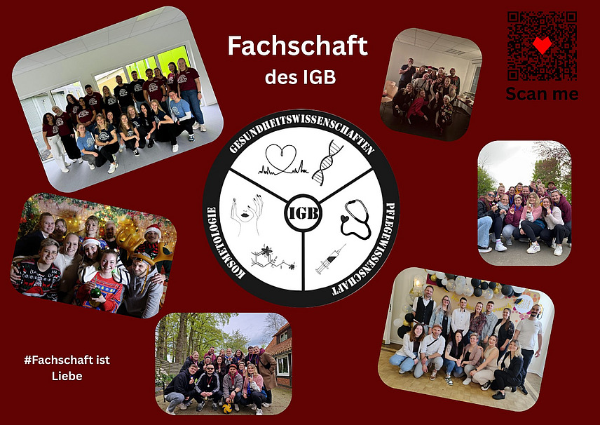 Poster Fachschaft IGB mit Gruppenfotos der Mitglieder 