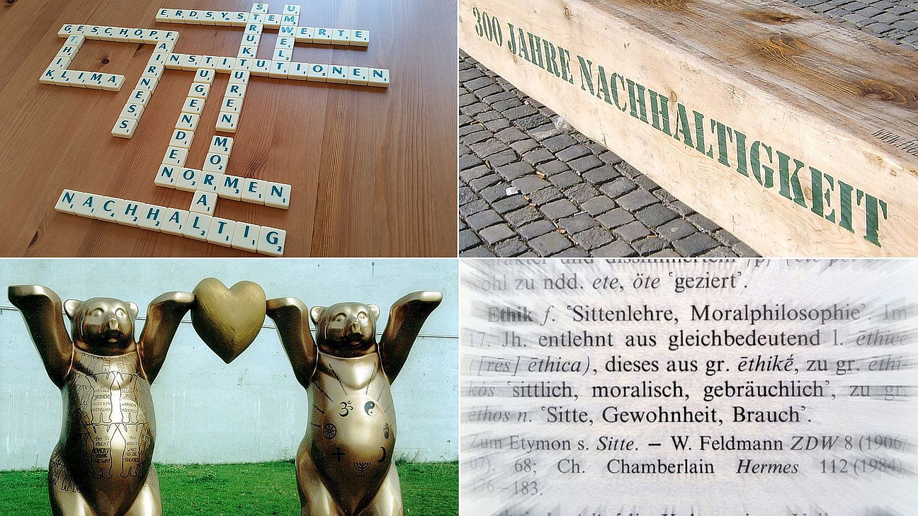 Scrabble Spiel aus dem verschiedene W&ouml;rter der Christlichen Sozialwissenschaft gelegt wurden