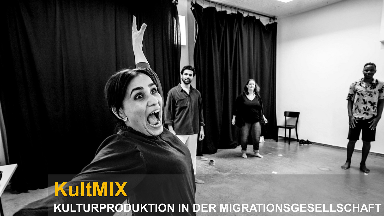 Die Schauspielerin Shabaneh Seyedzadeh bei einem Work- shop am Thalia-Theater Hamburg unter Leitung von Altamasch