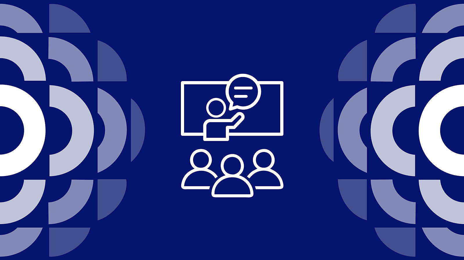 Teaser SFB-Lecture mit Piktogramm einer Vortragssituation