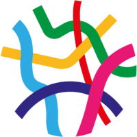 Logo der Schulpädagogik bestehend aus bunten Streifen, die übereinander liegen