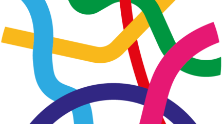 Logo der Schulpädagogik bestehend aus bunten Streifen, die übereinander liegen
