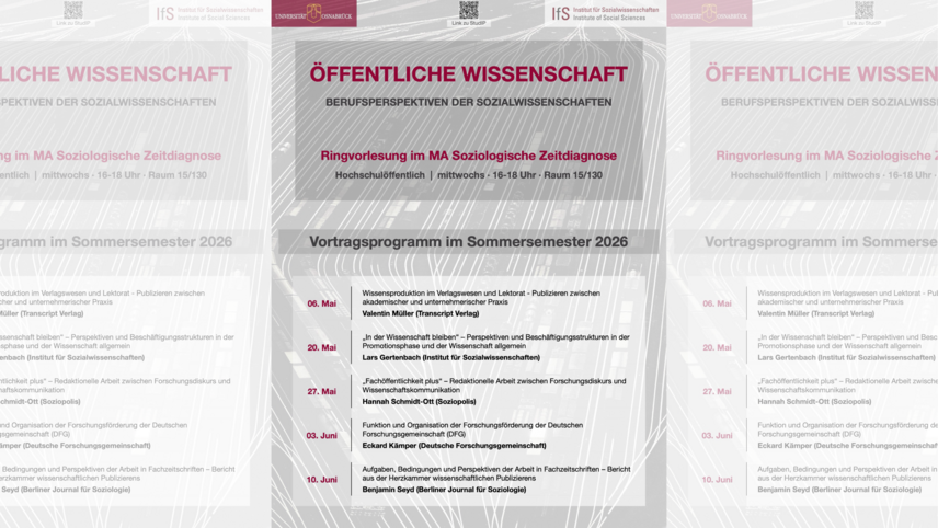 Plakat der Ringvorlesung im Sommersemester 2026