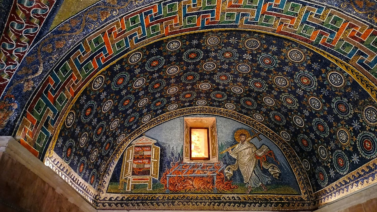 Laurentius-Mosaik im Mausoleum der Galla Placidia.
