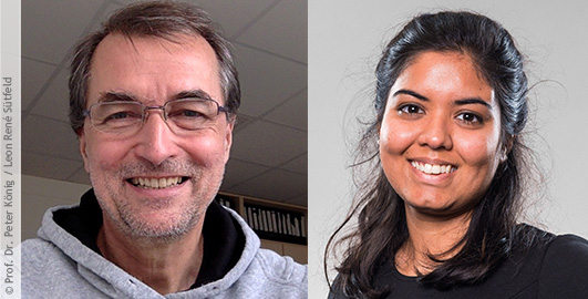 Portrait von Prof. Dr. Peter König und Ashima Keshava
