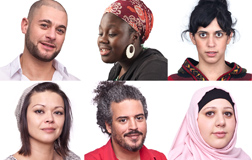 Collage aus Portraits verschiedener Menschen, die Diversität darstellen. Foto: Stephan Schute