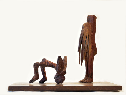 Skulptur "Hommage à Paul Celan" des Berliner Bildhauers Alexander Polzin. Foto: Klaus Michalek