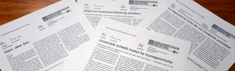 Artikel in der Neuen Osnabrücker Zeitung. Foto: Universität Osnabrück / Elena Scholz
