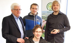 Das Team bei der App-Entwicklung in Osnabrück. Verschiedene Geoparks haben bereits Interesse an einer App bekundet. Foto: Universität Osnabrück
