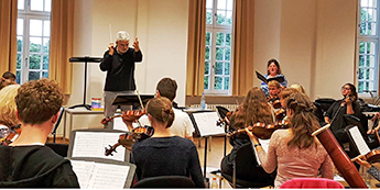 Probe Sinfonieorchester mit Komponist Colusso. Foto: Silvia de Palma