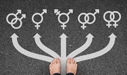 Ansicht verschiedener Geschlechter- und Sexualitäts-Symbole