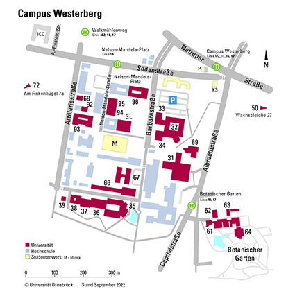 Lageplan vom Campus Westerberg