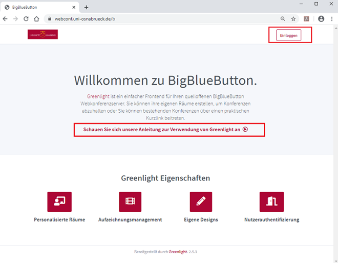 Videokonferenzsystem BigBlueButton