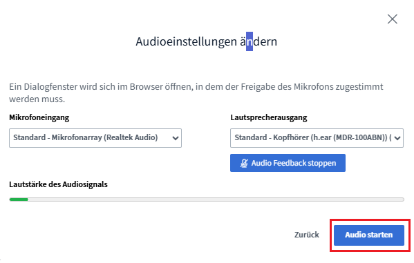 Videokonferenzsystem BigBlueButton