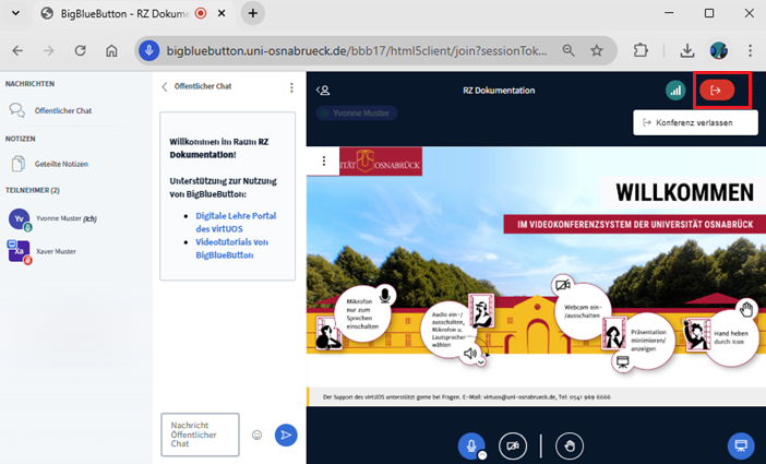 Videokonferenzsystem BigBlueButton