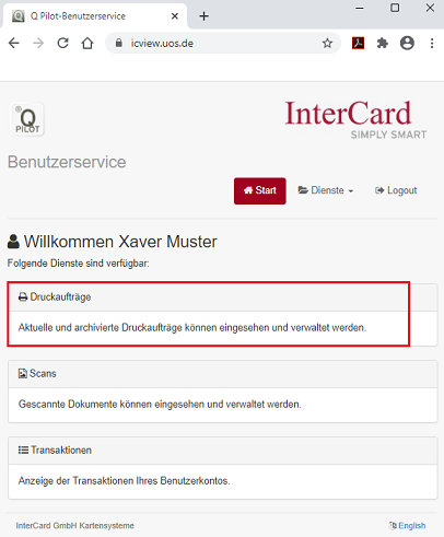 Campuscard - Drucken