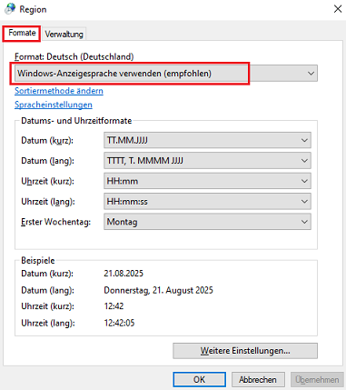 Campuscard - Drucken unter Windows