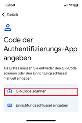Zwei-Faktor-Authentifizierung - Client for Windows (myShare)