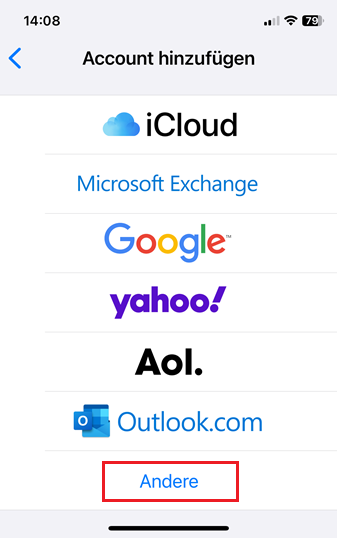 iPhone Mail App -  E-Mailkonto einrichten