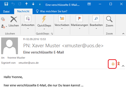 Outlook 2016 Signieren und Verschlüsseln