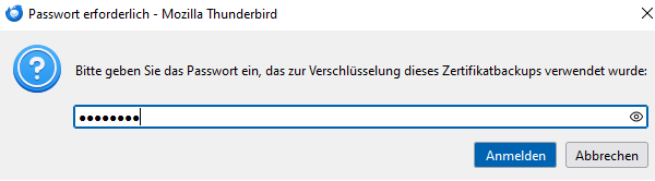 Thunderbird E-Mail (S/MIME)-Zertifikat importieren