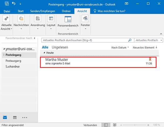 Thunderbird E-Mail Signieren