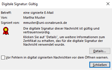 Thunderbird E-Mail Signieren