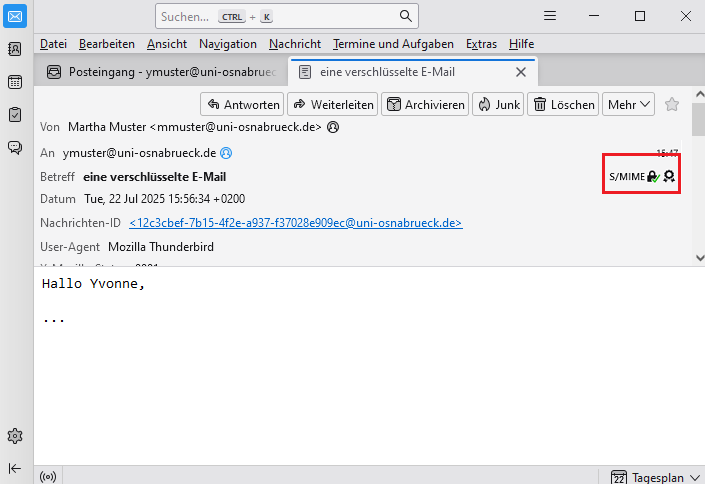 Thunderbird E-Mail Verschlüsseln