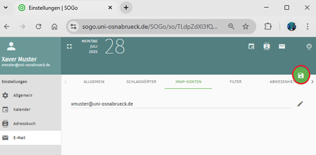 SOGo Webmail - Signatur hinterlegen