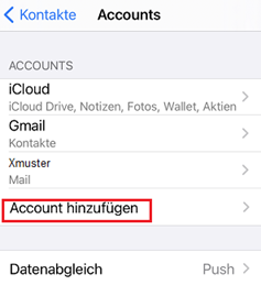 IPhone - SOGo-Adressbuch synchronisieren