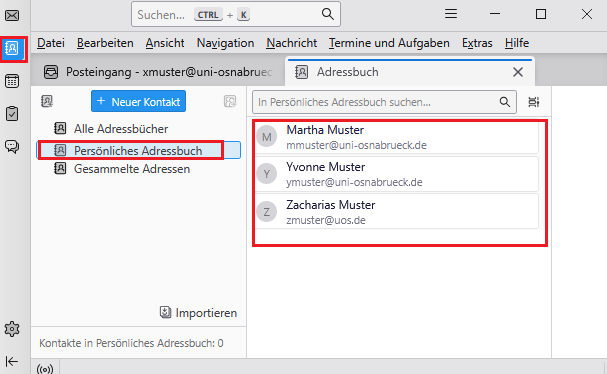 Mozilla Thunderbird - SOGo-Adressbuch synchronisieren