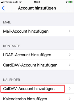 IPhone- SOGo-Kalender synchronisieren