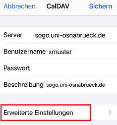 IPhone- SOGo-Kalender synchronisieren