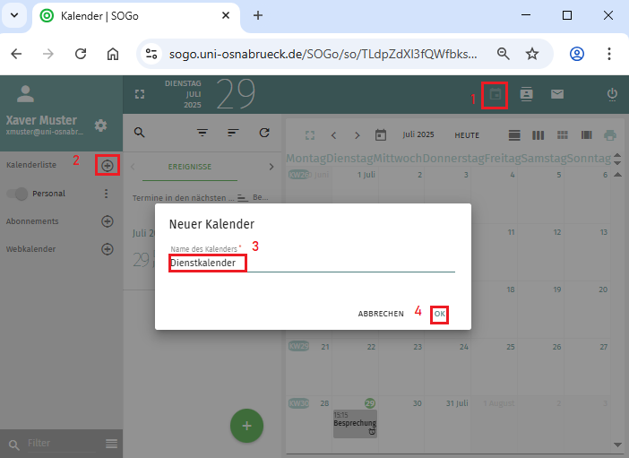 Groupware SOGo - Kalender Modul