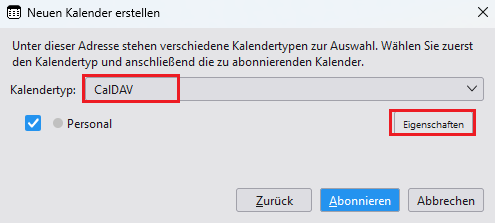 SOGo-Kalender mit Mozilla Thunderbird synchronisieren
