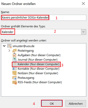 SOGo-Kalender mit Outlook synchronisieren