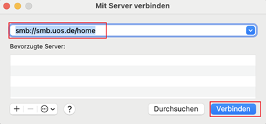 MacOS- Heimatverzeichnis via SMB anbinden