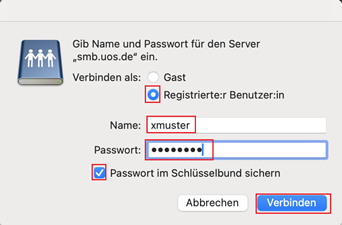 MacOS- Heimatverzeichnis via SMB anbinden