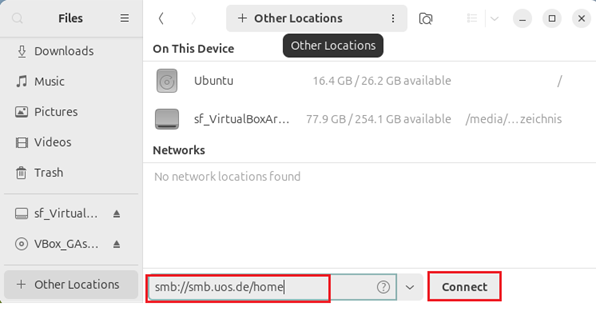 Ubuntu - Heimatverzeichnis über SMB anbinden (mounten)