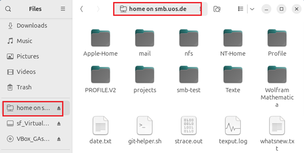 Ubuntu - Heimatverzeichnis über SMB anbinden (mounten)