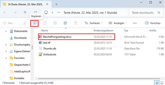 Windows - Wiederherstellung von gelöschten oder beschädigten Dateien aus dem Heimatverzeichnis